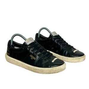 Golden Goose Vulcanized Low Top Sneakers Black Shoe Size 9